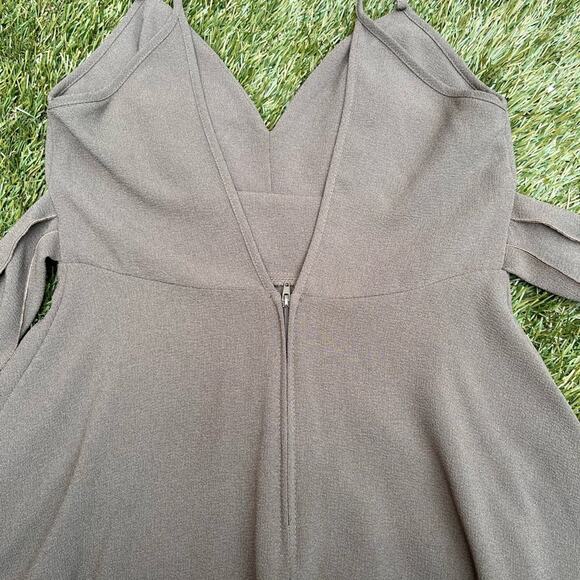 Arrays Bow Tie Spaghetti Strap A-Line Mini Dress Olive Green Summer Dress Large - Picture 6 of 11